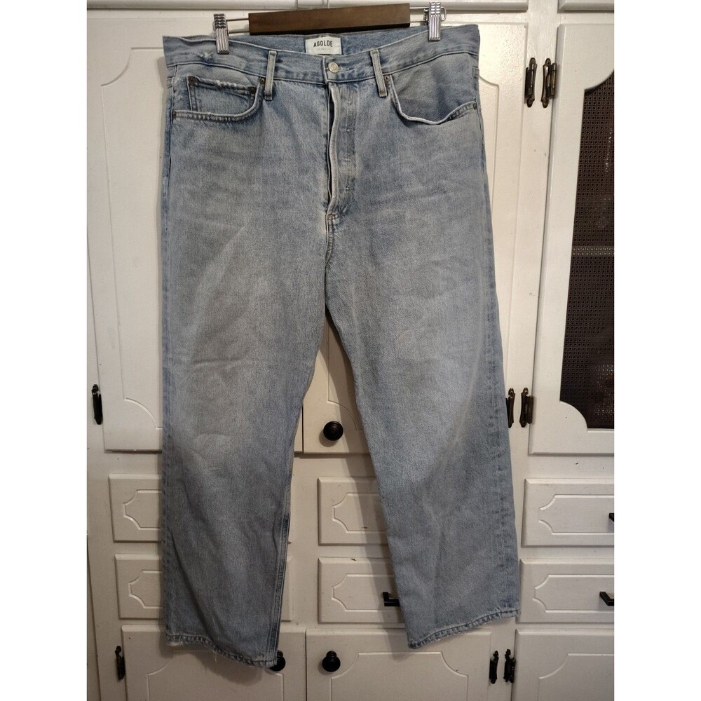 AGOLDE 90s Crop Jeans A173-1141 Light Wash Denim Women's Size 31